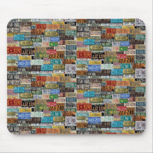 Mousepad Placas de Licença Vintage