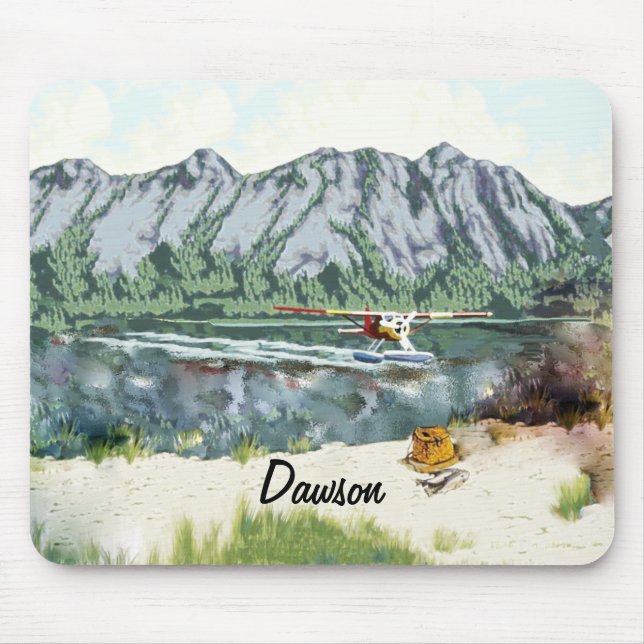 Mousepad Planador E Viagem De Pesca Do Alaska Bush (Frente)