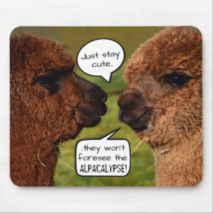 Mousepad Planejamento engraçado de Alpacalypse da alpaca