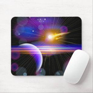 Mousepad Planet and Star Design