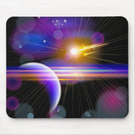 Mousepad Planet and Star Design