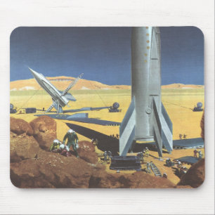 Mousepad Planeta do deserto da ficção científica do vint