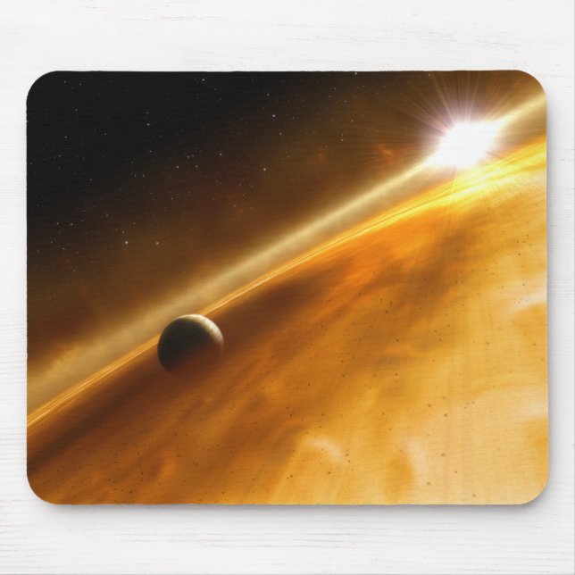 Mousepad Planeta Fomalhaut B que orbita uma estrela (Frente)