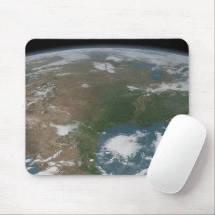 Mousepad Planeta Panorâmico Terra E Os Eua. 2