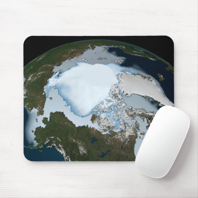 Mousepad Planeta Terra Mostrando Cobertura De Gelo Marinho  (Com mouse)