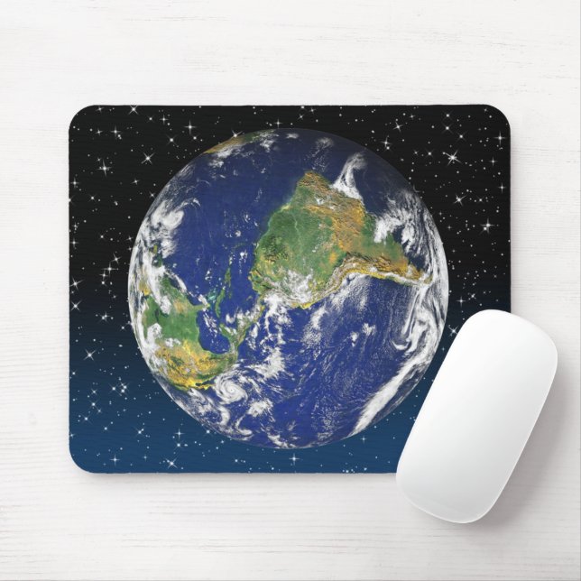 Mousepad Planeta Terra No Espaço Exterior (Com mouse)