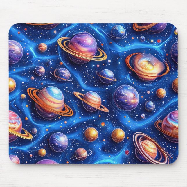 Mousepad Planetas da galáxia da Lua (Frente)