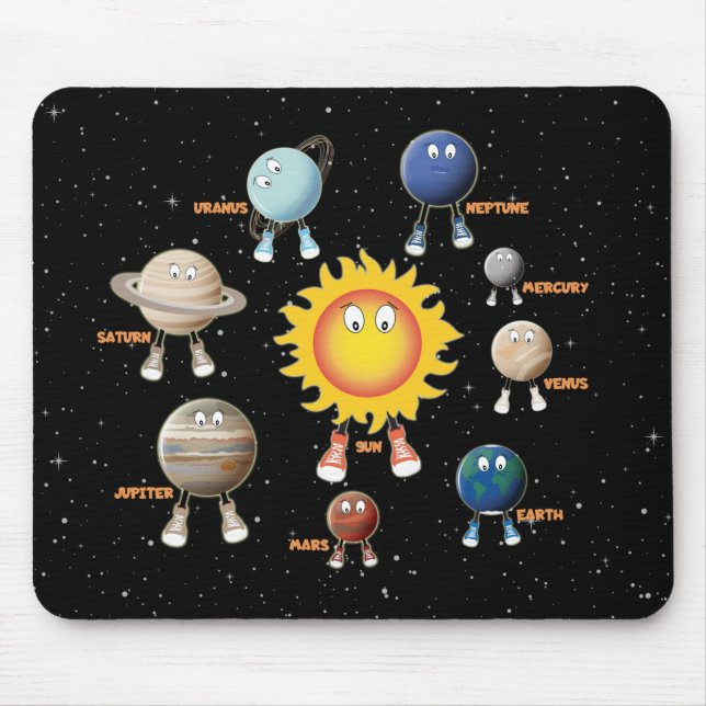 Mousepad Planetas e Sistema Solar (Frente)