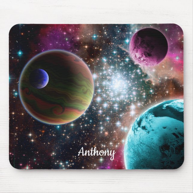 Mousepad Planetas Galáxicos Stars Monograma (Frente)
