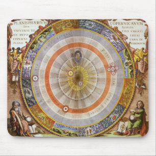 Mousepad Planisfério Celeste Copernicano de Astronomia Anti