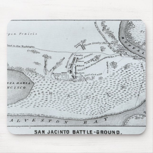 Mousepad Plano à terra da batalha de San Jacinto (Frente)