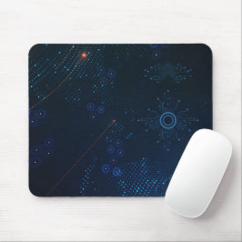 Mousepad Plano de fundo da tecnologia simples azul preto