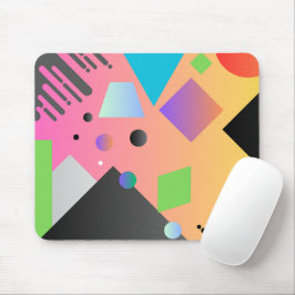 Mousepad Plano de fundo rosa gradiente Amante geométrico