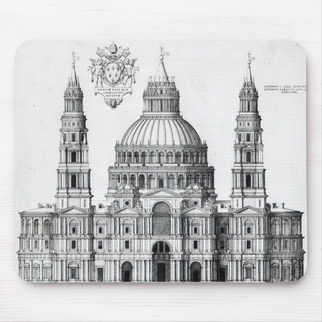 Mousepad Plano para St Peter, Roma, 1539 (Frente)