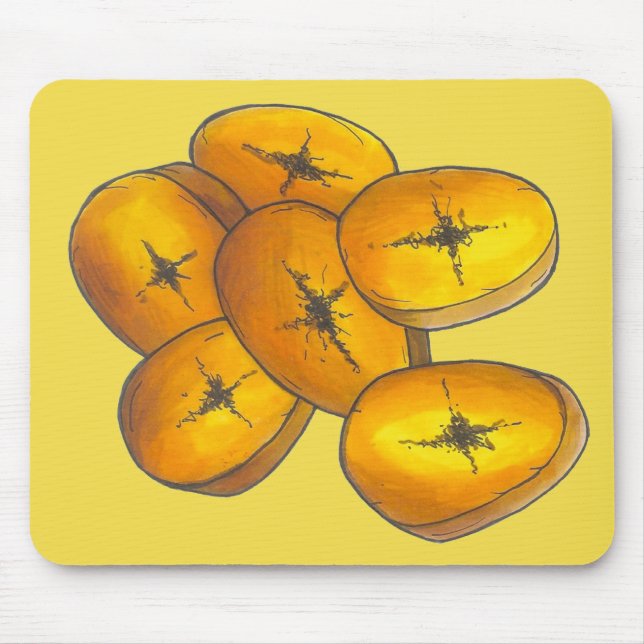 Mousepad Planos Fried Cozinhar Bananas Comida porto-riquenh (Frente)