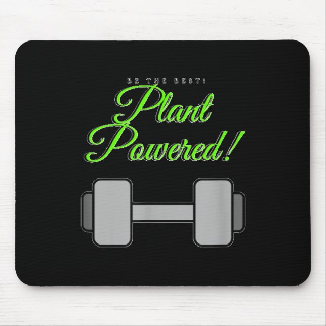 Mousepad Plant Wered Gym Motivation Vegetarian  (Frente)