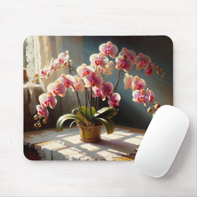 Mousepad Planta De Orquídea No Lace Doily (Com mouse)