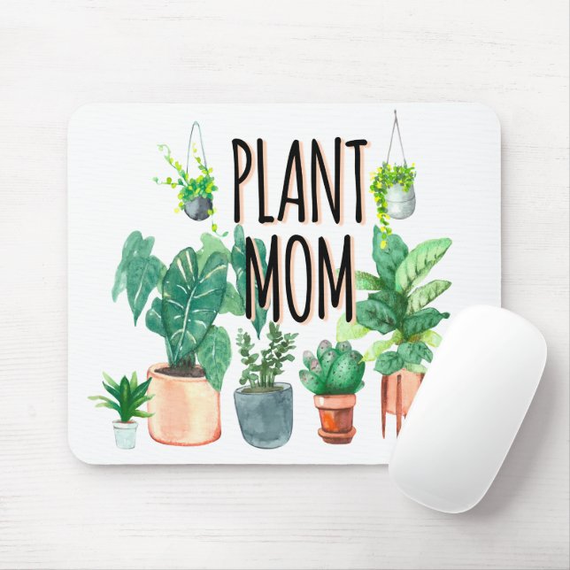 Mousepad Planta Mãe - Jardinagem, Presente De Plantador Par (Com mouse)