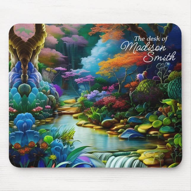 Mousepad Plantas alienígenas e Jardim das Cascas bonito (Frente)