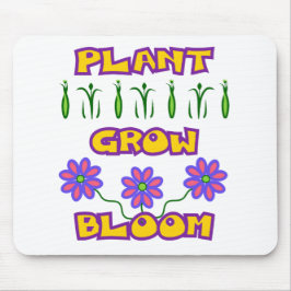 Mousepad Plantas Cultivam Bloom Citando Flores Rosa Texto A
