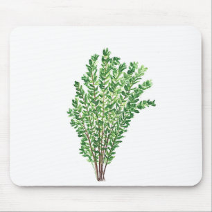 Mousepad Plantas de hortas da cozinha rústica botânica