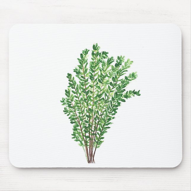 Mousepad Plantas de hortas da cozinha rústica botânica (Frente)