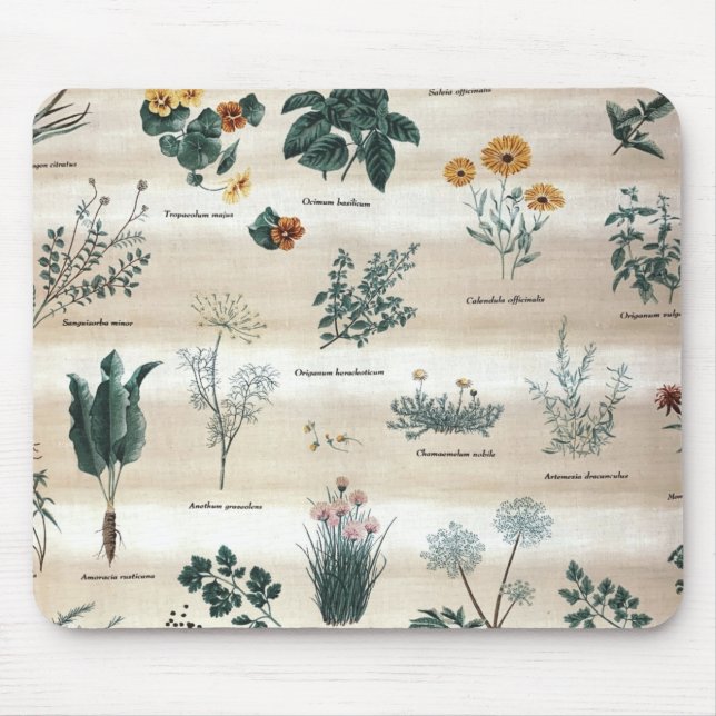 Mousepad Plantas Herbáceas Flores (Frente)
