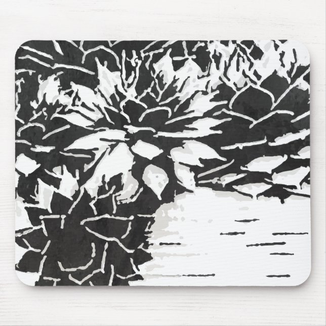Mousepad Plantas Modernas De Cactus Sucultos (Frente)
