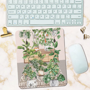 Mousepad Plantas Tropicais Aquarela