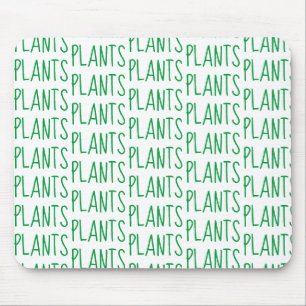 Mousepad Plantas Verdes Modernas Baseadas em Plantas Padrã
