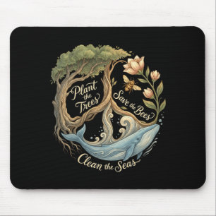Mousepad Plante as árvores salve as abelhas sinal de paz di