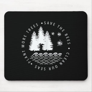 Mousepad Plante mais árvores salve as abelhas mares limpos