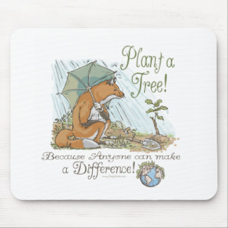 Mousepad Plante uma engrenagem do Fox do Dia da Terra da