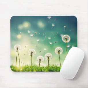 Mousepad Plântulas de Dandelion flutuantes