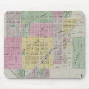 Mousepad Plat of Larned, Condado de Pawnee, Kansas