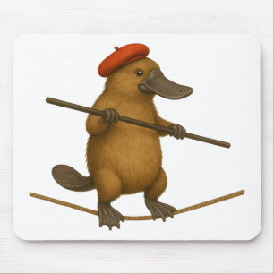 Mousepad Plato ornitorrinco equilibrista