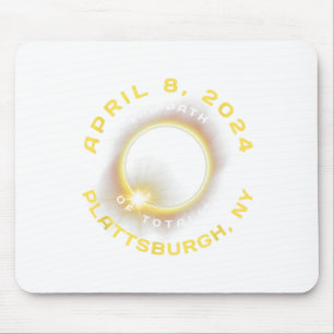 Mousepad Plattsburgh New York Solar Eclipse Totalidade abri
