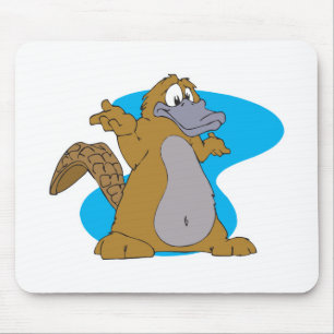 Mousepad platypus de desenho animado do bobo