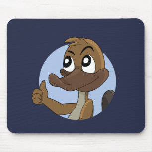 Mousepad Platypus que dá os polegares levanta desenhos