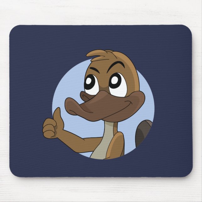 Mousepad Platypus que dá os polegares levanta desenhos (Frente)