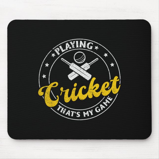 Mousepad Playing Cricket That's My Game - Cricketing Cricke (Frente)