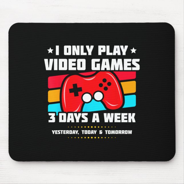 Mousepad Playing Video Games - Pc Console Gaming - Funny Vi (Frente)