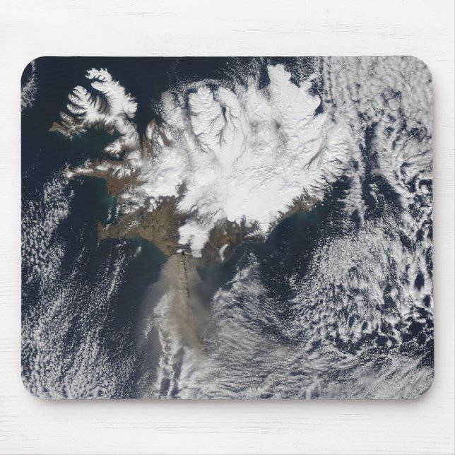 Mousepad Pluma de Cinzas do vulcão Eyjafjallajokull, Islând (Frente)