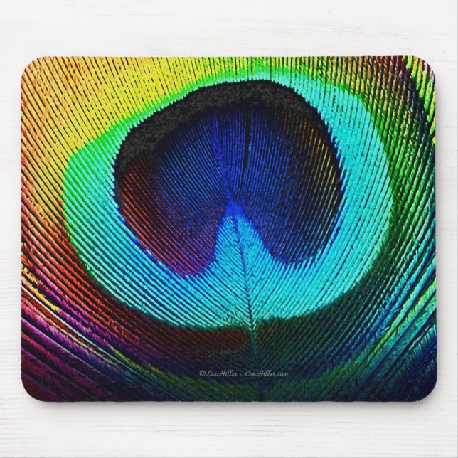 Mousepad Pluma de Pavão Vibrante (Frente)