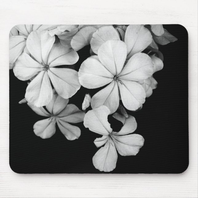 Mousepad Plumbago preto e branco (Frente)