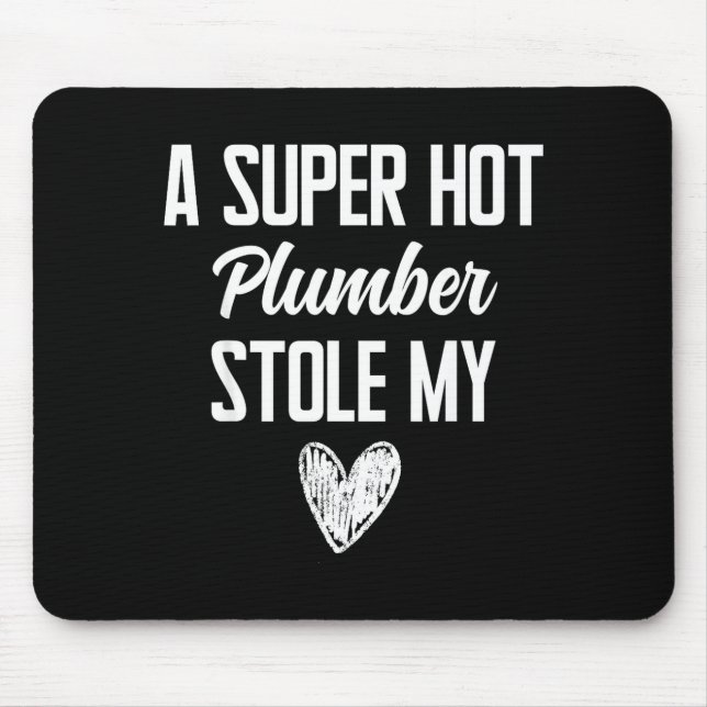Mousepad Plumber Boyfriend Girlfriend Stole My Heart Funny  (Frente)