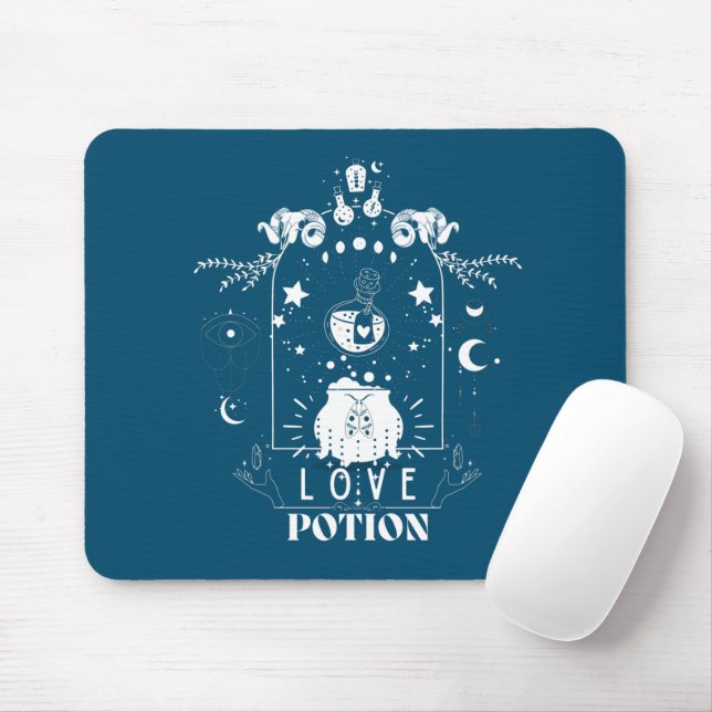 Mousepad "Poção do Amor" celestial mágica em um apetite azu (Com mouse)