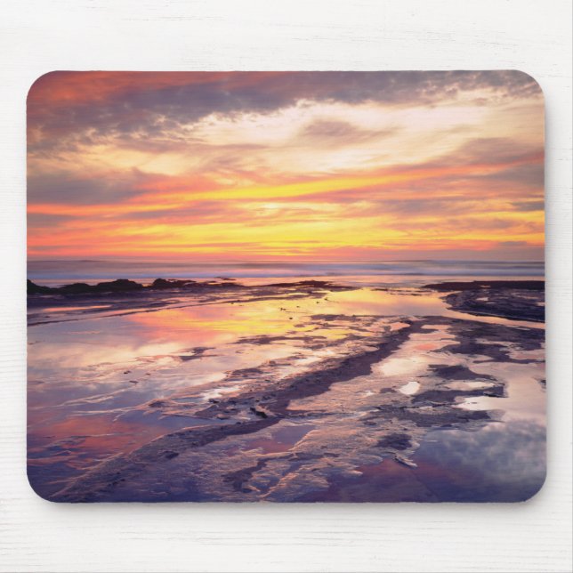 Mousepad poças de maré de Sunset Cliffs (Frente)