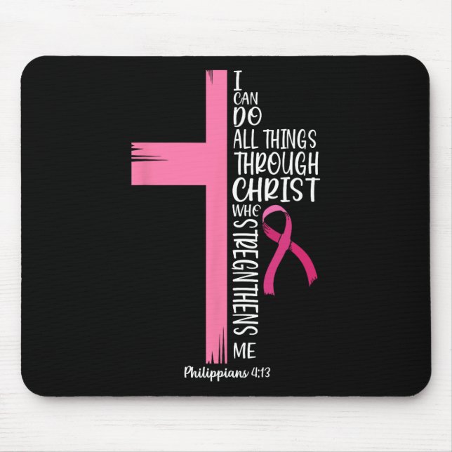 Mousepad Pode Fazer Todas as Coisas Através de Cristo Camis (Frente)