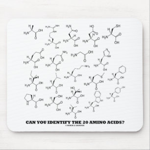 Mousepad Pode você identificar os 20 ácidos aminados?